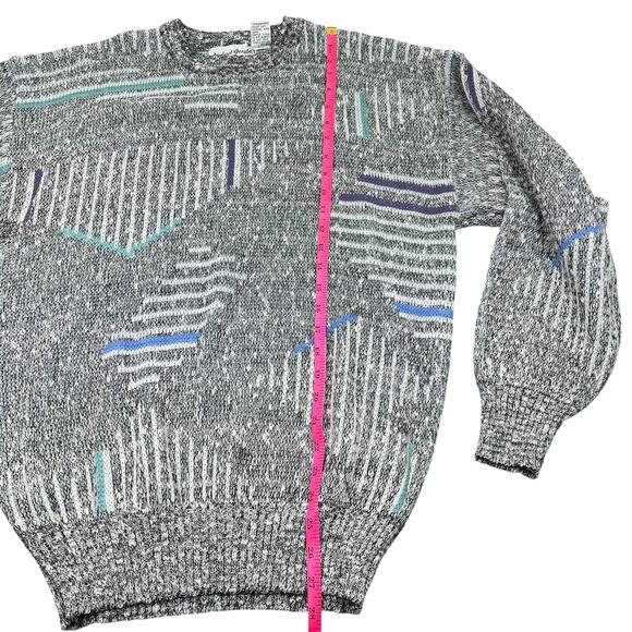 Michael Gerald Mens Vintage 90s Cotton Blend Grandpa Sweater Sz M Made in Korea - Picture 8 of 10